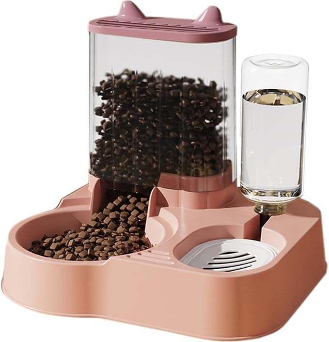 Automatic Cat Feeder,Cat Water Dispenser Food Pet Feeder | Large Capacity Fod Storage Container, Automatic Dog Food Bowl, Pet Supplies