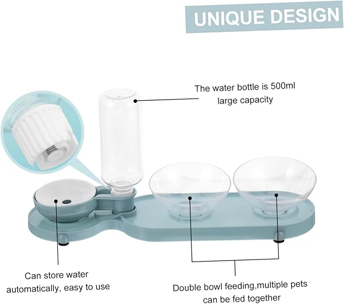 Elevated Cat Bowl Feeder Automatic Pet Water Dispenser Large Capacity Pet Supplies