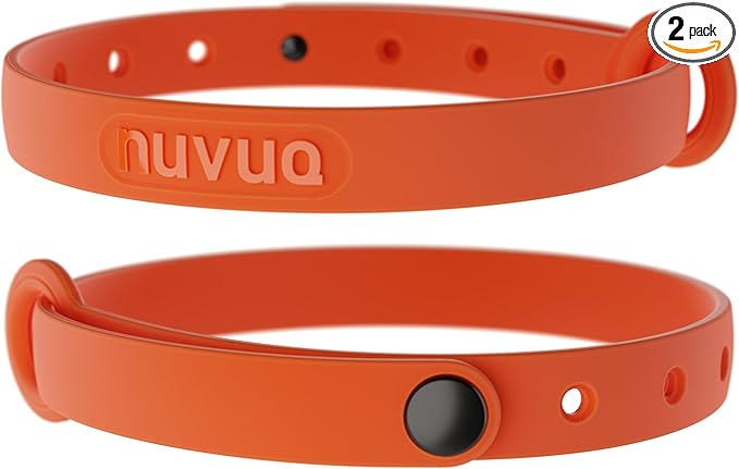Silicone Cat Collars 2 Pack - Soft, Comfortable, and Lightweight Safety Breakaway Collar with Name Tag Ring for Outdoor Cats and Sensitive Skin Kittens by Nuvuq (6 ⅞" to 10 ¼", Orange)