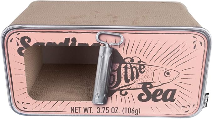 District 70 Sardine Cardboard Cat Scratcher, 60 x 30 x 30 cm, Pink