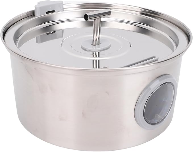Cat Water Fountain Stainless Steel, Large Capacity 3.2L Automatic Pet Water Dispenser, with Level Window, for Cats and Small Dogs