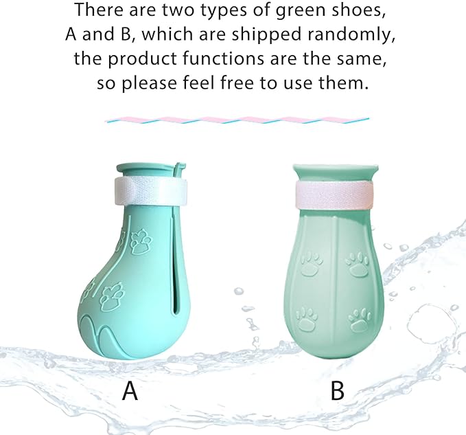 Anti-Scratch Cat Shoes 4 Pack, Pet Supplies Scratch Deterrent Booties, Grooming Accessories Silicone Nail Gloves, Adjustable Claw Cover for Bathing Shaving Treatment Checking (Green)