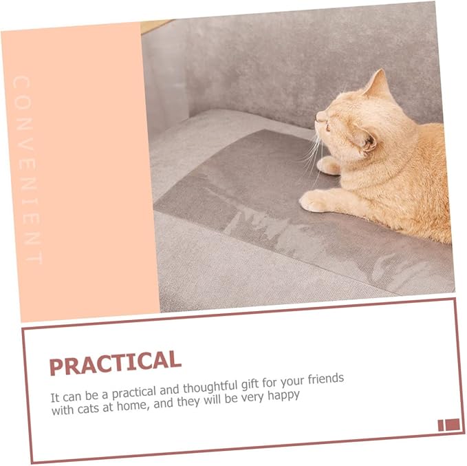 Kisangel 5pcs Cat Scratch Couch Protector Patches Self-Adhesive Furniture to Prevent Scratches from Cats Flexible Sofas Chairs and Bedsx