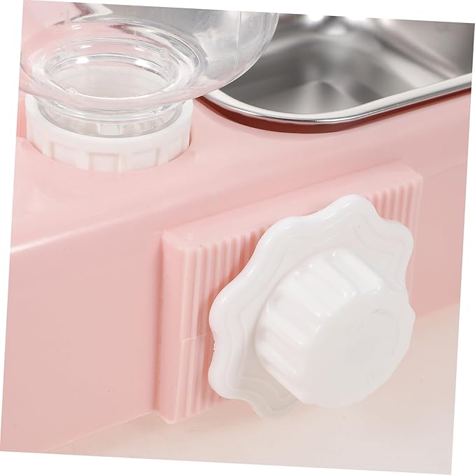 Double Pet Water Feeder Smooth Puppy Drinking Tool Cat Dog Water Dispenser for Home Pet Shop Use Pink Automatic Pet Water Bowl