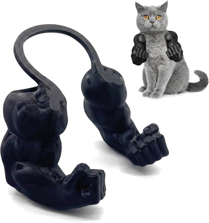 Cat Arms,3D Printed,Muscle Arms for Cats,Costumes for Cats Only,Arms for Dogs,Creative Arms,Muscle Arms - Creative Giant Arms,Cosplay,3D Printing Pet Armsblack