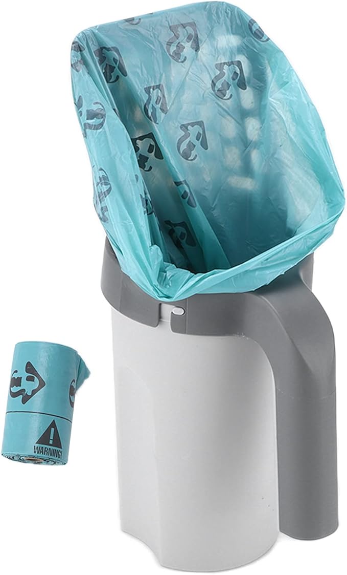 Focket Cat Litter Scooper, Deep Shovel with Trap Door Design for MessFree Cleaning, Litter Scooper with Integrated Waste Container Holder for Pet Owners