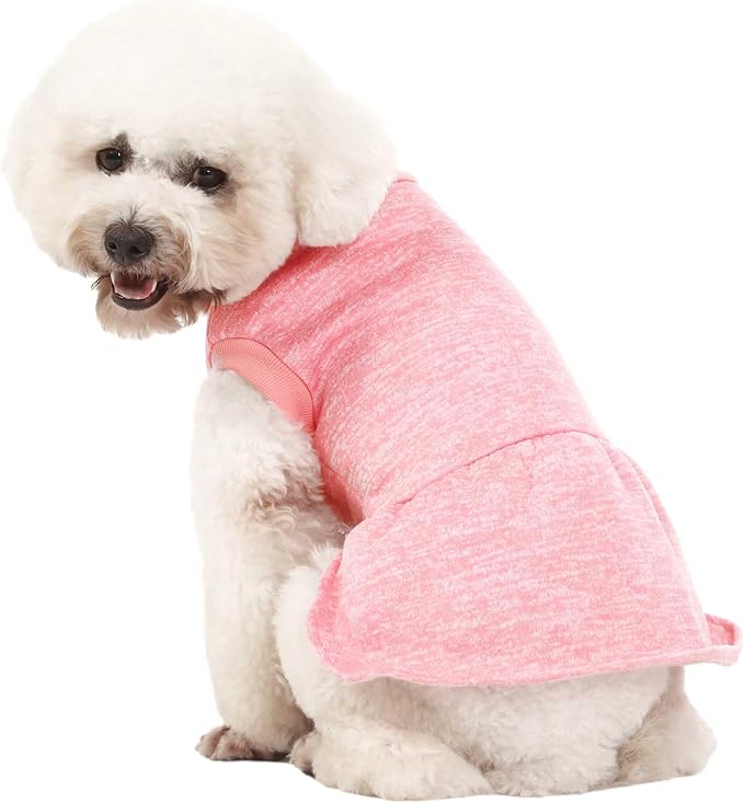 Dog Sweater, Dog Sweaters for Small Dogs, 2, 3 Pack Warm Soft Pet Clothes for Puppy, Medium Large Cat, Dogs Girl or Boy, Dog Shirt for Winter Christmas (Dress Pink+Purple+HotPink, Small)