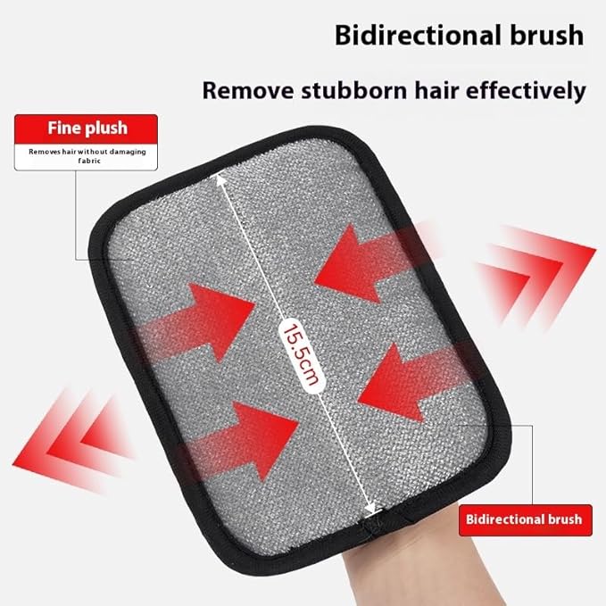 3-PCS Pet Grooming Set – 255-Tip Deshedding Gloves for Dogs & Cats, Gentle Massage Mitt & Hair Remover Brush (Left & Right Hand) + Electrostatic Pet Hair Remover Glove for Furniture & Clothes