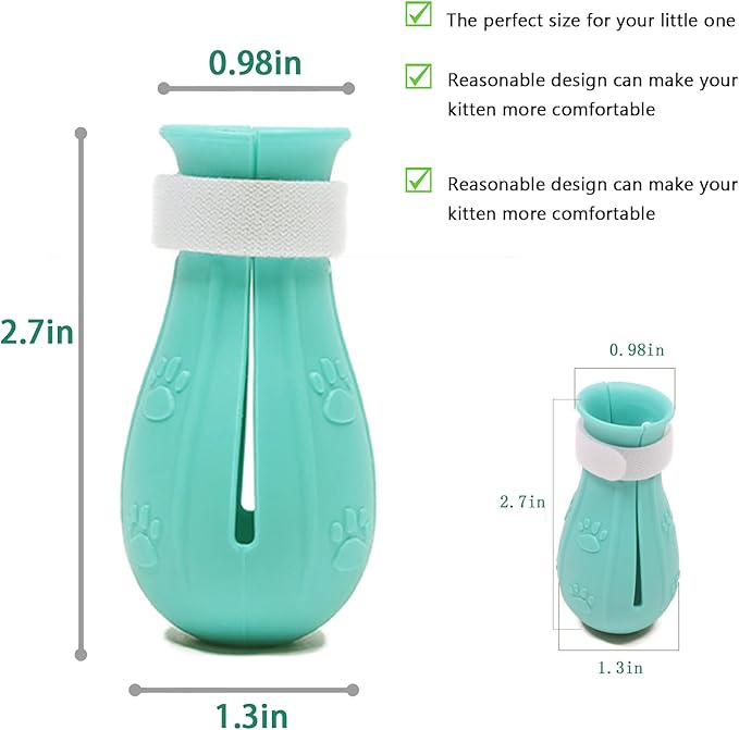 Anti-Scratch Silicone Cat Shoes: Adjustable Multifunctional Anti-Bite Shower Mesh Bag, paw Protection