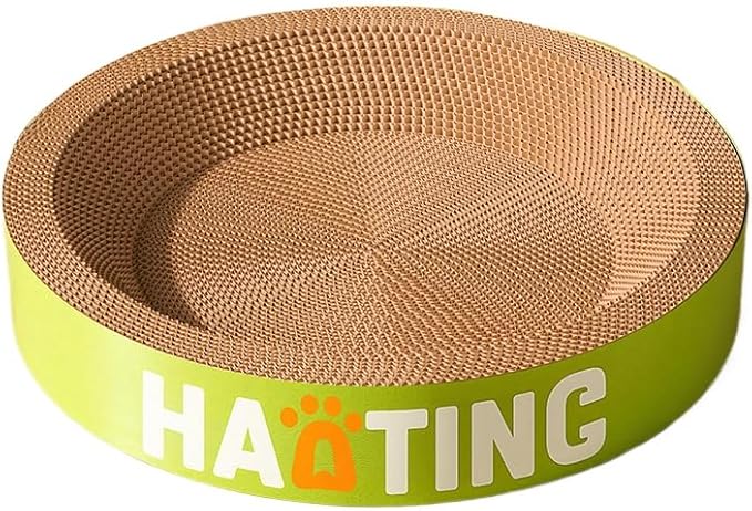 Large Cat Scratcher Bed, Anti-Tip Cardboard Scratching Lounge Couch for Indoor Cats & Kittens, Durable Scratch Pad Bed Furniture Protector(17.72''X3.94''X17.72'')
