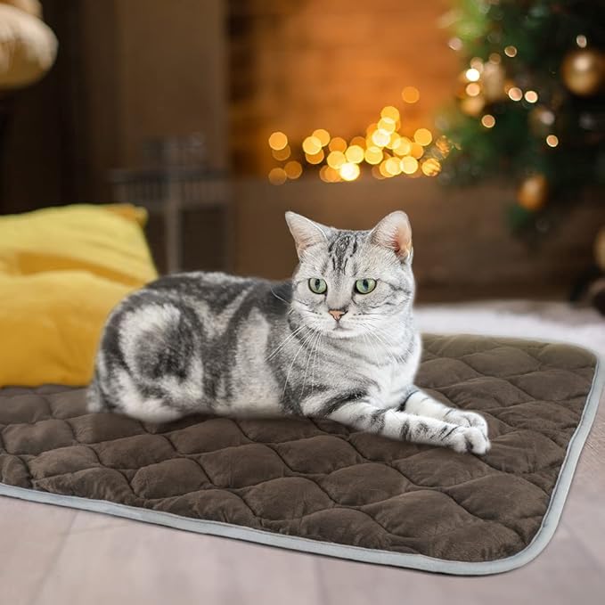 Self Warming Cat Bed Self Heating Cat Mat Thermal Pet Bed Mat Self-Warming Dog Crate Pad
