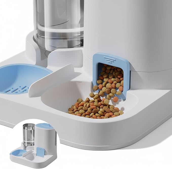 Automatic Pet Feeder and Water Dispenser for Cats and Dogs with Large Capacity Food Water Station