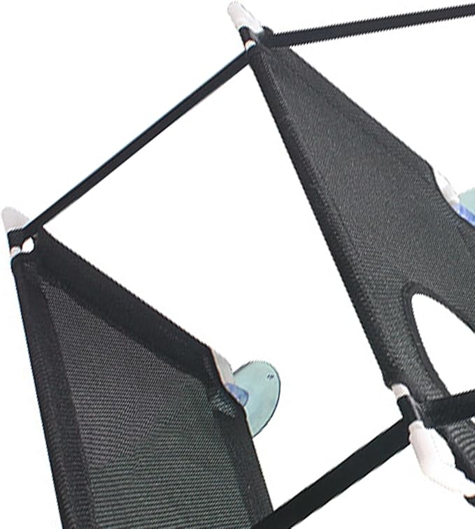 Cat Window Perch Double Layer Suction Cup Cat Hammock Cat Window Hammock Bed Cat Furniture Cat Shelf for Indoor Cats Sunbathing and Viewing(Black)