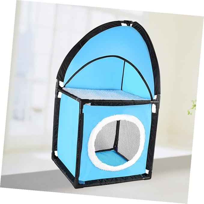 Toddmomy Cat Tree Scratcher with Tunnel Design Indoor Cat House Bed for Kittens and Pets Durable Fabric Furniture Protecting Play Tower