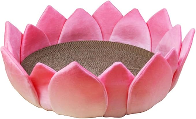 Scratcher Toy LotusShape Scratching Board Scratching Toy Kitten Scratcher Bed Toy Furniture Protector Pet Favor Gift Scratcher Bowl Bed Scratcher Scratching Post Scratching Board