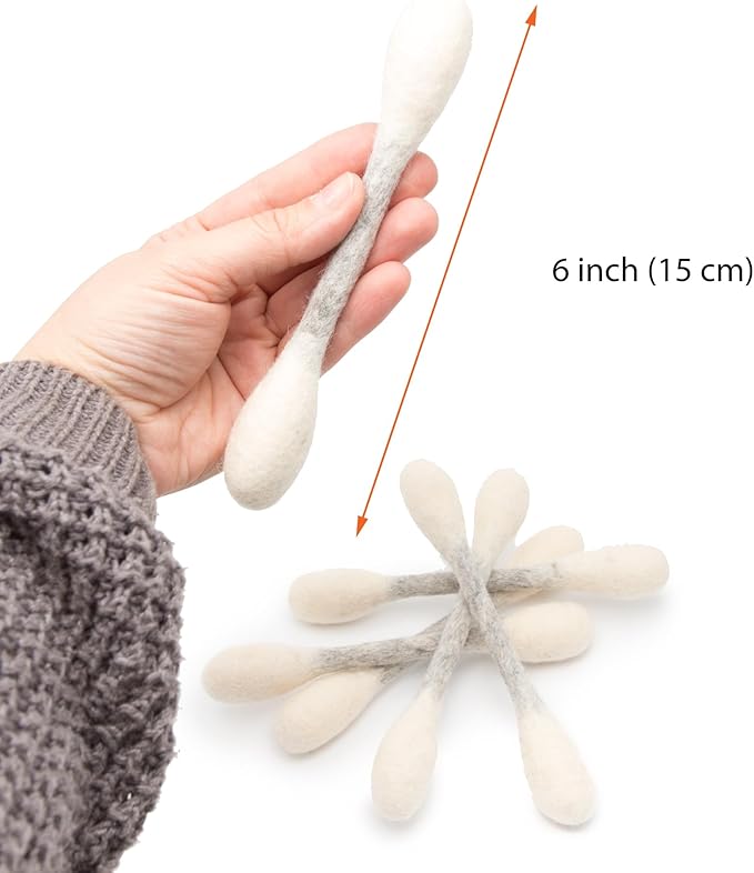 Glaciart One Swabs Cat Toys with Catnip - 6 Pk | Durable for Chew, Cute Cat Toys Interactive Kitty for Boredom, Exercise, & Play | Filled w/Organic Catnip for Anxiety & as Digestive Aid | Gift Idea