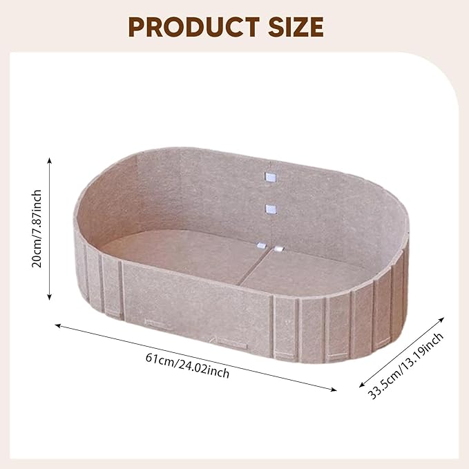Cat Scratcher Bed Cat Scratching Board Furniture Protector Breathable Cats Kittens Pet Supplies Detachable Comfortable Basket, Beige