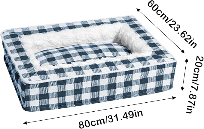 Washable Dog Bed | Soft Pet Calming Sleeping Nest Furniture - Pet Sofa Bed for Small Dogs - for Living Room Crate Interior Bedroom Home