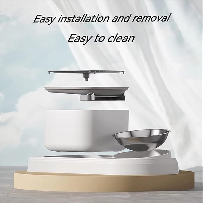 Cat Drinking Fountain & Food Bowl 3L/Automatic Pet Fountain Dog Water Fountain Ultra Quiet Pump LED Light for Dog, Cat Feeding & Watering Supplies