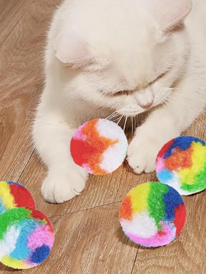 Bonkers Purrpops, Freeze Dried Chicken Flavored Lollipop Cat Treats, 36 pk with 2 Pom Pom Cat Toys Balls!