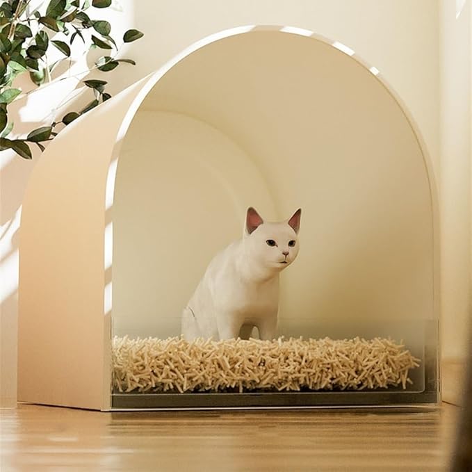 Pet Supplies, Enclosed Cat Litter Box with Hood & Scoop, Large Space Drawer Tray