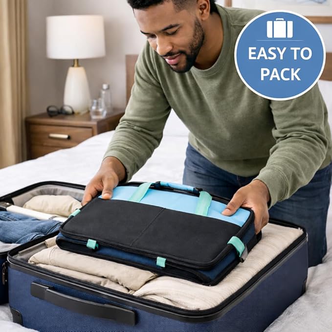 Pet Life ® 'Travel-Nest' Innovative Portable Travel Folding or Collapsible Cat and Dog Bed with Carrying Handle