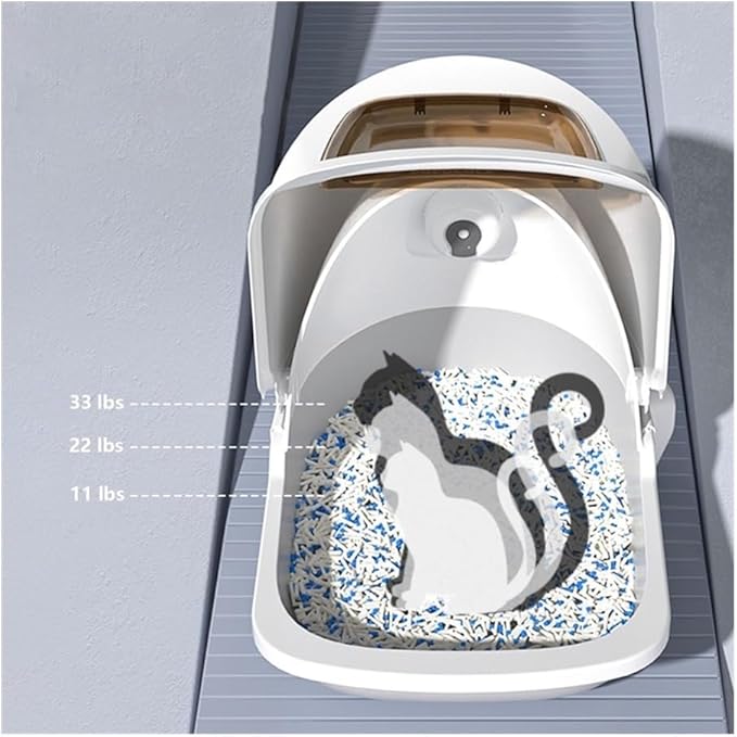 Pet Supplies, Enclosed Large Cat Litter Box with Hood, Anti-Splash & Easy-Clean Tray