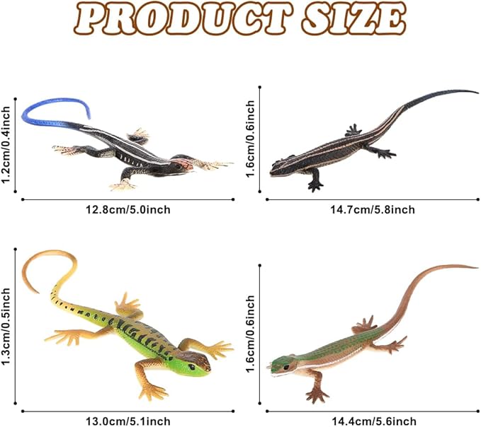 MiOYOOW Cat Funny Toy, 4PCS Lizards Shape Cat Chew Toy Kitten Interactive Toys for Indoor Cats Kittens Halloween Christmas