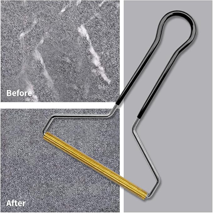 Simplified Pet Hair & Fur Remover; Supper Efficient Tool to Remove Cat and Dog Hairs from Furniture- Mat, Stairs, Cat Tree Towers; Carpet Rug Scraper; Dog Hair Removal/Remover Rake