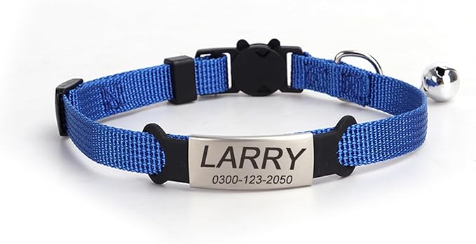 Personalized Kitten Cat Collar with Safe Breakaway Quick Release Buckle Bell ID Tag Custom Name and Phone Number for Boy Girl Cats