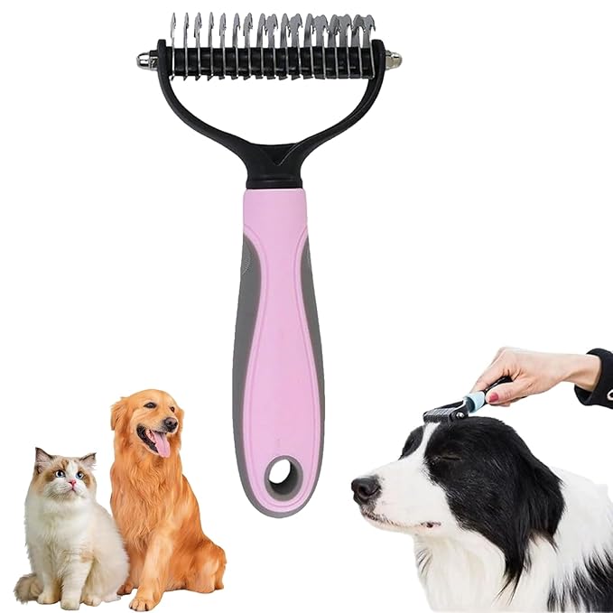 Vivanchor Deshedder, Vivanchor Pet Pro, Grooming Tool for Dogs/Cats, Double Sided Pet Grooming Brush, Professional Deshedding Tool, Pets Hair Remover Shedding, Long Haired Dog Brushes