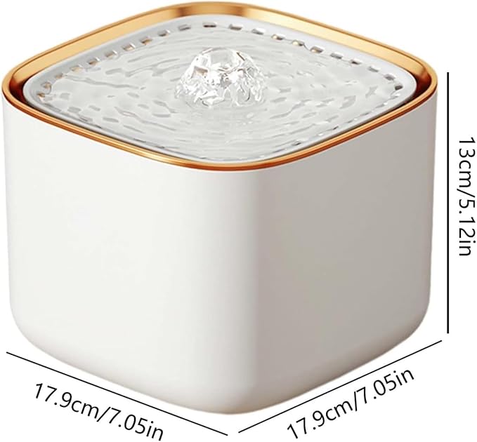 GeRRiT 3L Automatic Cat Water Fountain Automatic Circulation Big Space Super Quiet USB Pet Water Fountain PP Cat Drinking Fountain with Filter Pet Water Dispenser for Kitte