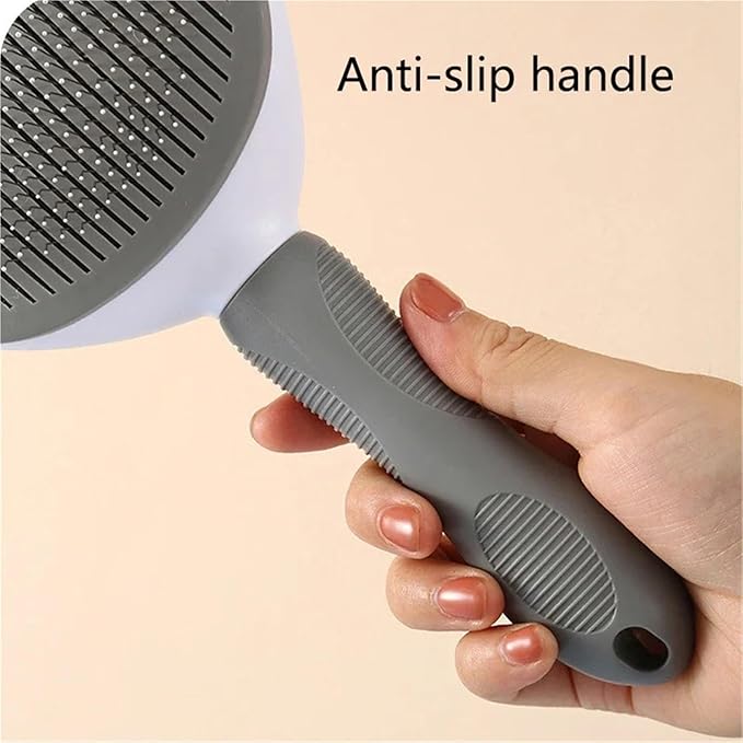 Pet Hair Remover Dog Brush Cat Comb Animal Grooming Tools Dogs Accessories Cat Supplies Stainless Steel Beauty Massage Comb(Pink)