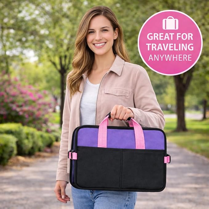 Pet Life ® 'Travel-Nest' Innovative Portable Travel Folding or Collapsible Cat and Dog Bed with Carrying Handle