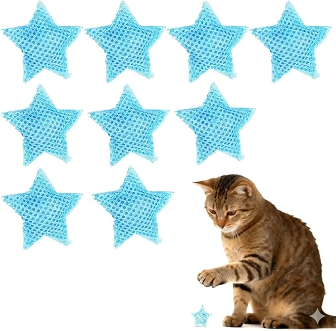 Youngever 9 Pack Catnip Star Cat Toys, Interactive Toys for Indoor Cats, Kittens