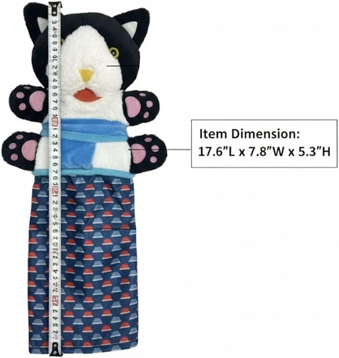 Cat Wrestling Glove Puppet – Interactive Hand Glove with Protective Sleeve, Durable Enrichment Toy for Cats & Kittens, Safe Boredom Relief