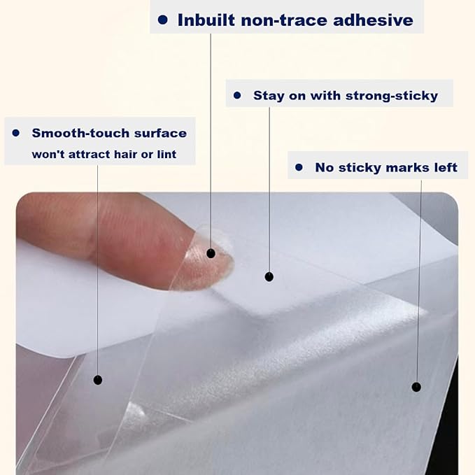 Cat Scratch Furniture Protector Clear Vinyl - 197"x16.5" Extra Large Cat Scratch Tape Roll, 2.5X Thicker Self-Adhesive Anti-Scratch Film for Leather Couch Sofa, Residue-Free