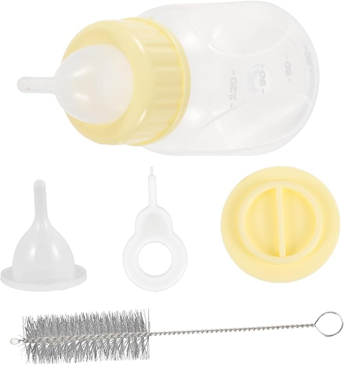 Toyvian Sturdy Kitten Milk Bottle Set Reusable Nursing Bottle for Small Cats and Puppies PET Feeding and Watering Supplies Easy to Clean 1 Set