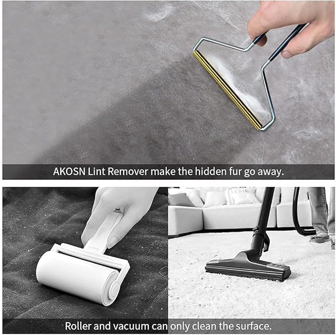 Simplified Pet Hair & Fur Remover; Supper Efficient Tool to Remove Cat and Dog Hairs from Furniture- Mat, Stairs, Cat Tree Towers; Carpet Rug Scraper; Dog Hair Removal/Remover Rake