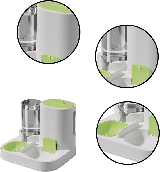 Automatic Pet Feeder and Water Dispenser for Cats and Dogs with Large Capacity Food Water Station