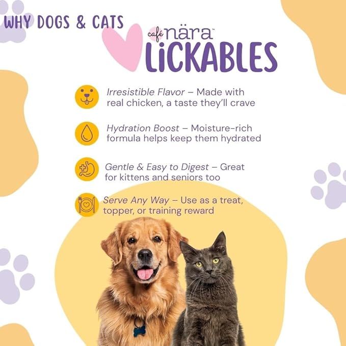 Café Nara Chicken Flavored Lickable Treats for Cats - Pack of 12