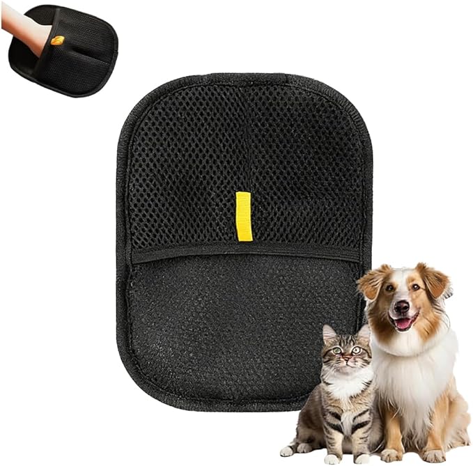 SakerPlus Pet Hair Removal Glove,Dog&Cat Hair Remover,Double-Sided Static Pickup Grooming Glove,Washable Reusable Pet Hair Remover Glove for Pets,Dogs,Cats,Furniture,Clothes (1pcs)