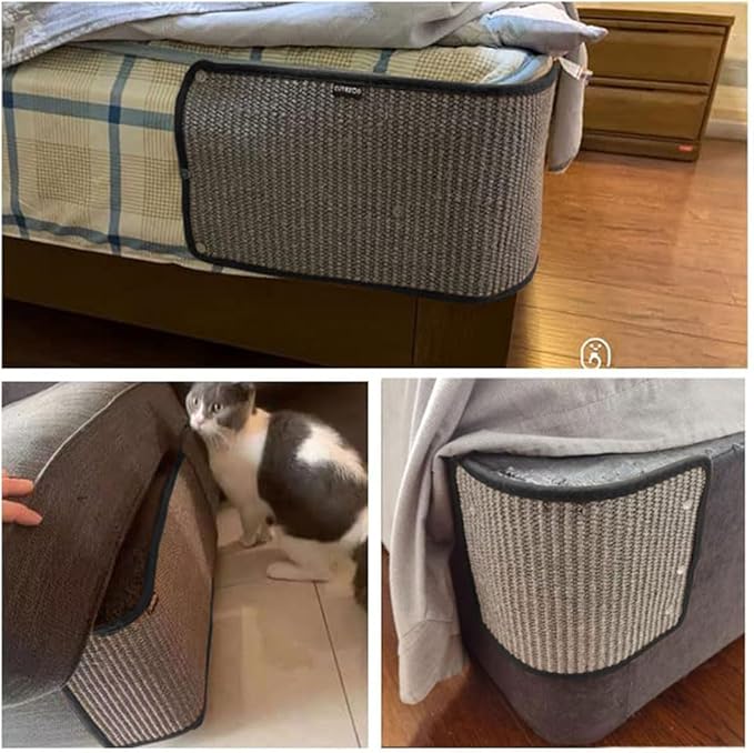 Cat Scratching Pad Natural Sisal Sofa Corner Furniture Protector Scratcher Mats Protecting Carpets and Sofas Couch Corner Furniture Anti-Slip Sisal Cat Repellent Mat for Sofa Bed Desk Legs