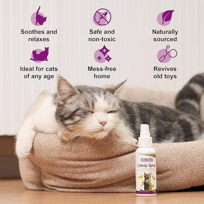 Catnip Spray for Cats, Cat Scratching Sprays, Transparent Cat & Kitten Behaviour Spray 60 ml