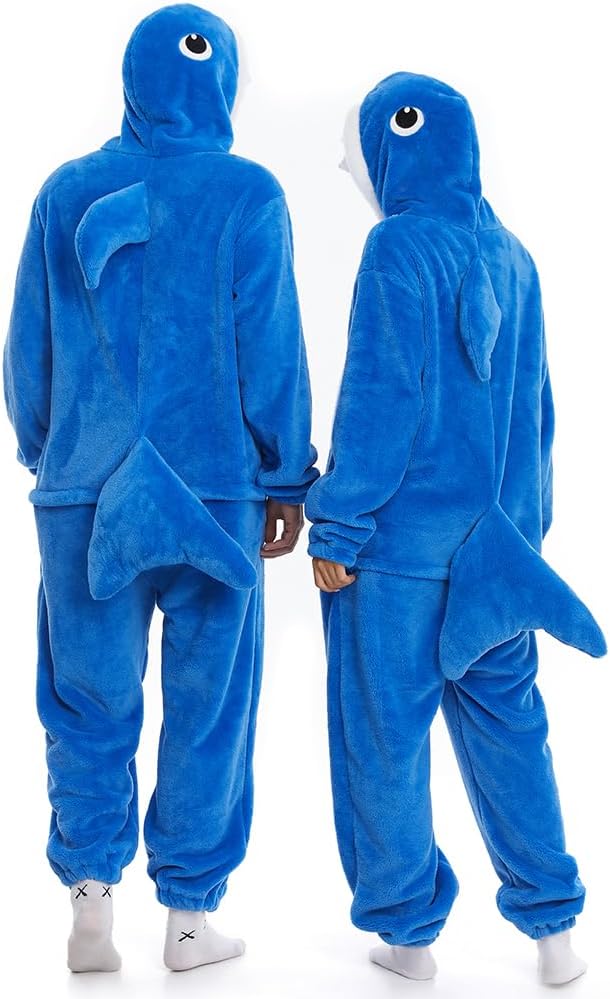 HSCTEK Fuzzy Teddy Fleece Adult Onesies Pajamas - Teen Long Sleeve Zip Up Hooded Blanket Sleep - One Piece Costume
