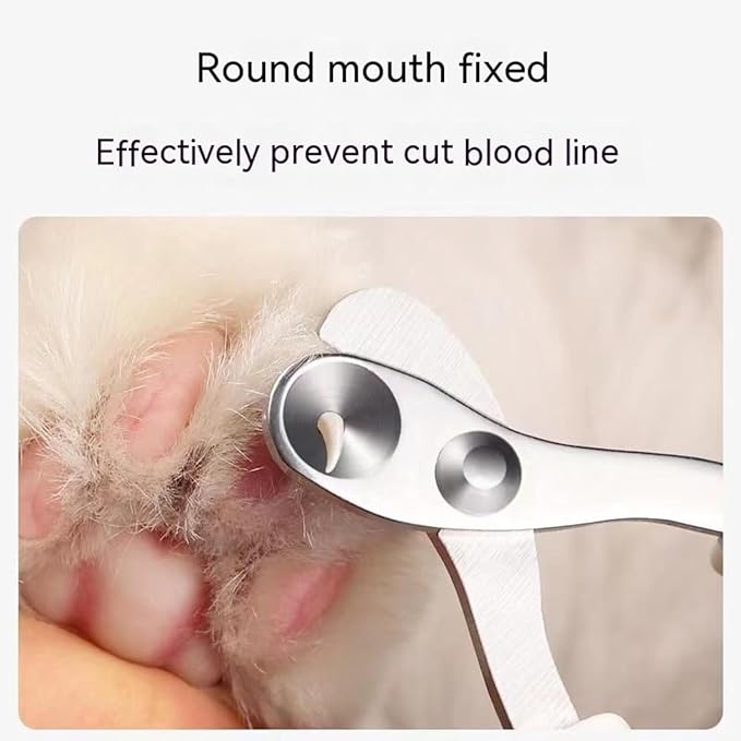 Cat Nail Clippers with Circular Cut Hole -Avoid Over Cutting Pet Nail Clippers -Sharp Angled Blade Professional Paw Trimmer Set for Novice Pet Families (Green)