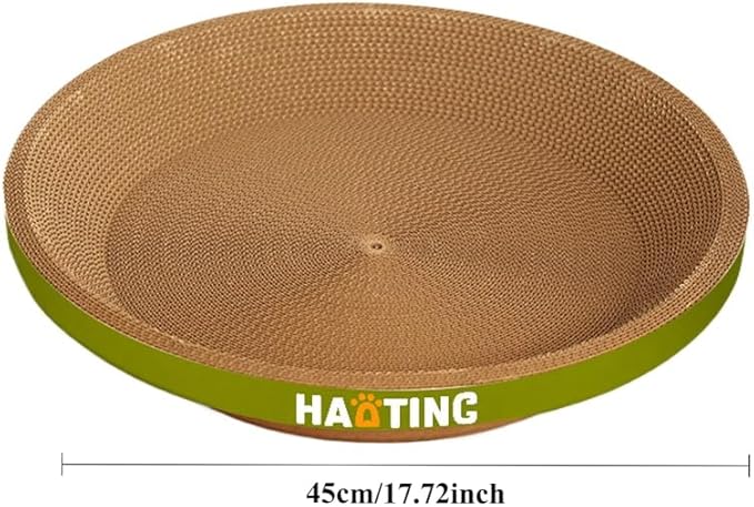 Large Cat Scratcher Bed, Anti-Tip Cardboard Scratching Lounge Couch for Indoor Cats & Kittens, Durable Scratch Pad Bed Furniture Protector(17.72''X3.54''X17.72'')