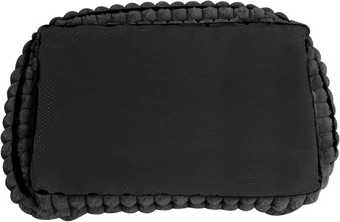 Plush Pet Couch, Soft Cat Bed with Bolster, Comfortable Pet Sofa for Indoor Lounging, Washable Cover, Large Size, Perfect for Medium to Large Breeds (Dark Grey)