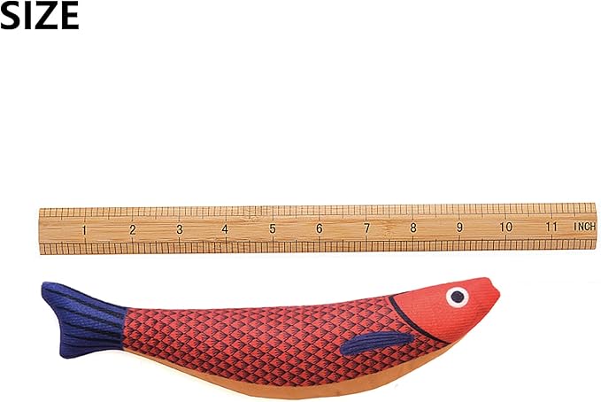 Cat Toys with Soft Chew Kicker Cat Toys for Indoor Cats & Kittens, Crinkle &Rattle Fish Sound Toy (1 Pack)
