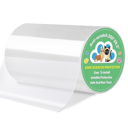 Cat and Dog Scratch Furniture Protector, 200" x 8.2" Transparent Self-Adhesive Cat Scratch Protector, Couch Corner Door Wall Bed Anti-Scratch Guard
